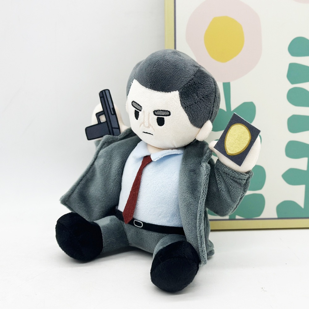 19cm The Naked Gun Comedy Series Detective Frank Drebin Stuffed Plush Toy Collectible 12