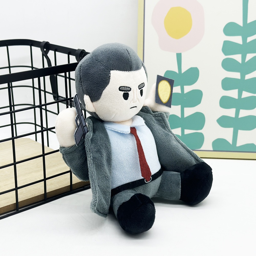 19cm The Naked Gun Comedy Series Detective Frank Drebin Stuffed Plush Toy Collectible 14