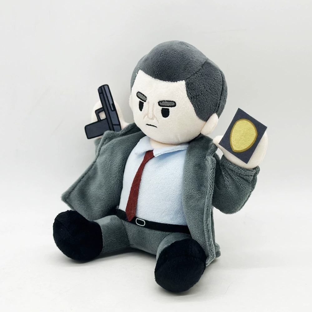 19cm The Naked Gun Comedy Series Detective Frank Drebin Stuffed Plush Toy Collectible 17