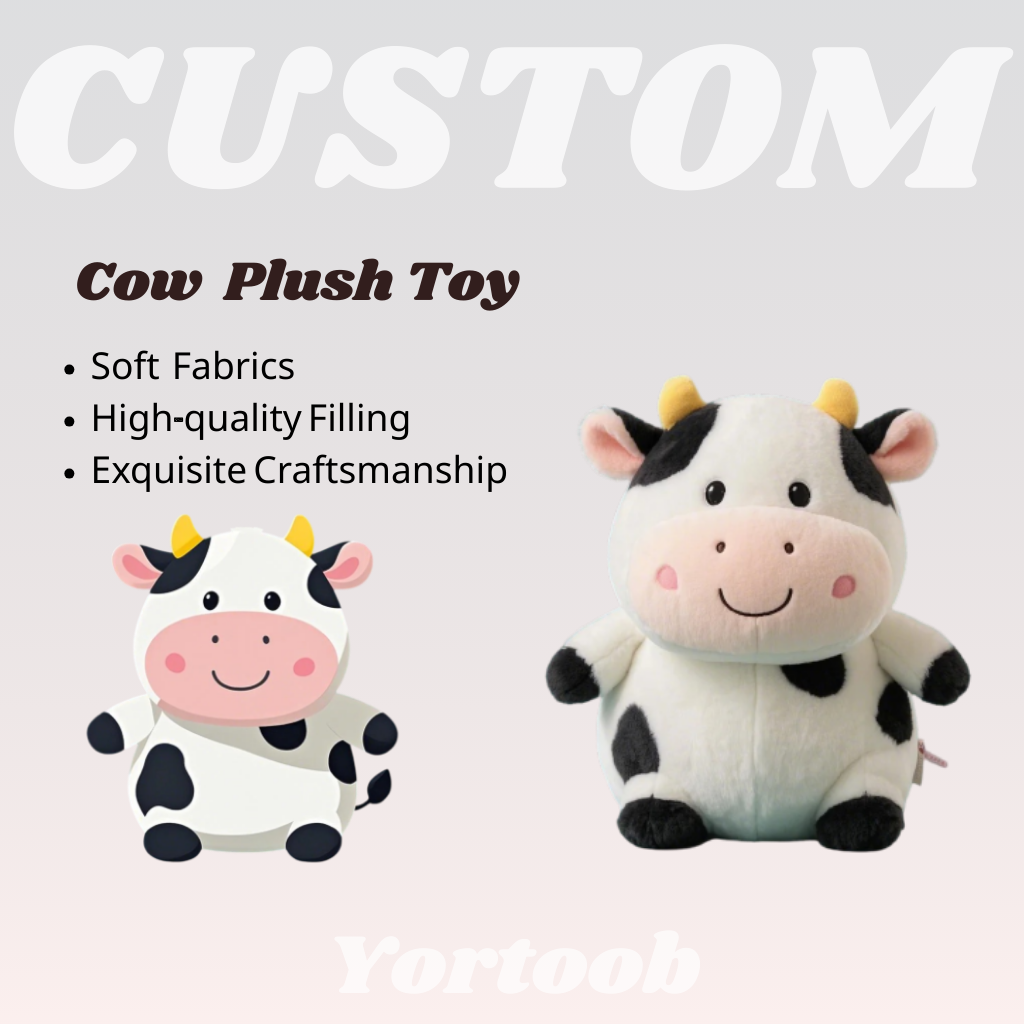 Peluche vache personnalisée, animaux en peluche, vache laitière en peluche personnalisée 8