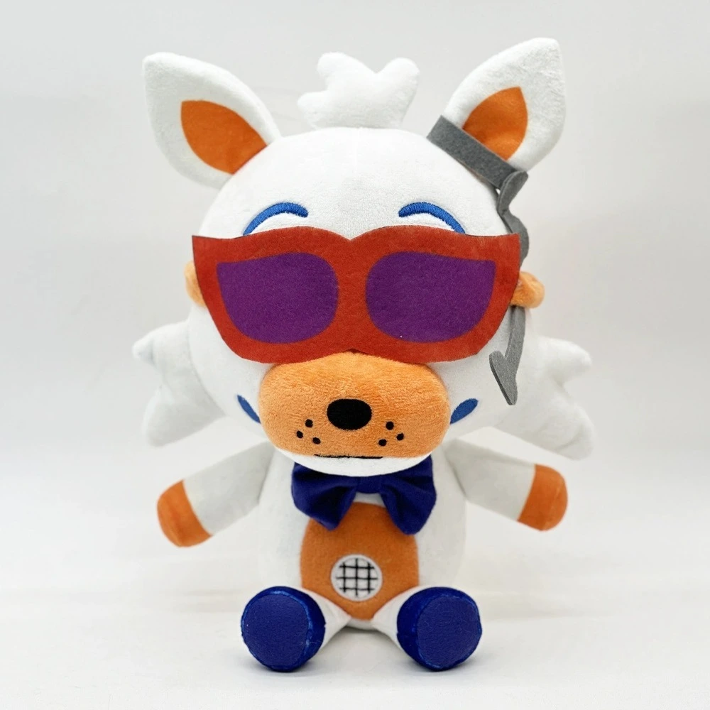 30cm Wes Plush - Adorable Stuffed Toy with Trendy Red Sunglasses, Navy Bow Tie and Unique Design Details 1