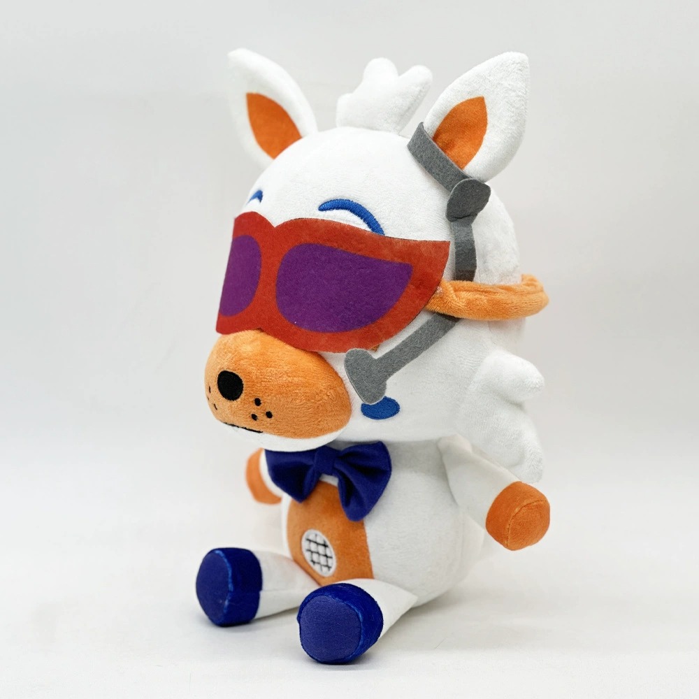 30cm Wes Plush - Adorable Stuffed Toy with Trendy Red Sunglasses, Navy Bow Tie and Unique Design Details 13