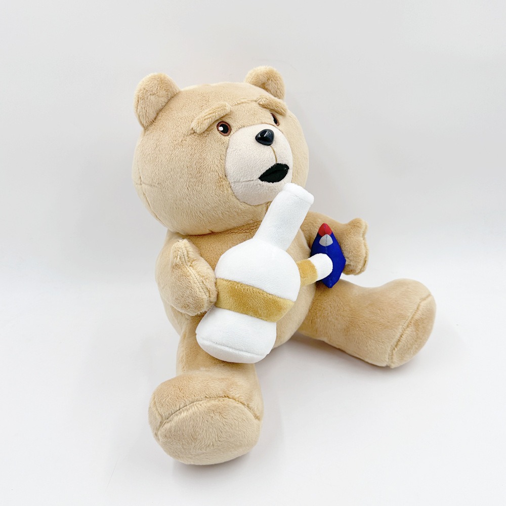 Ted Interactive Plush Toy - 27cm Tall, 396g Stuffed Teddy Bear with Bottle & Accessory, Inspired by the Movie Character 15