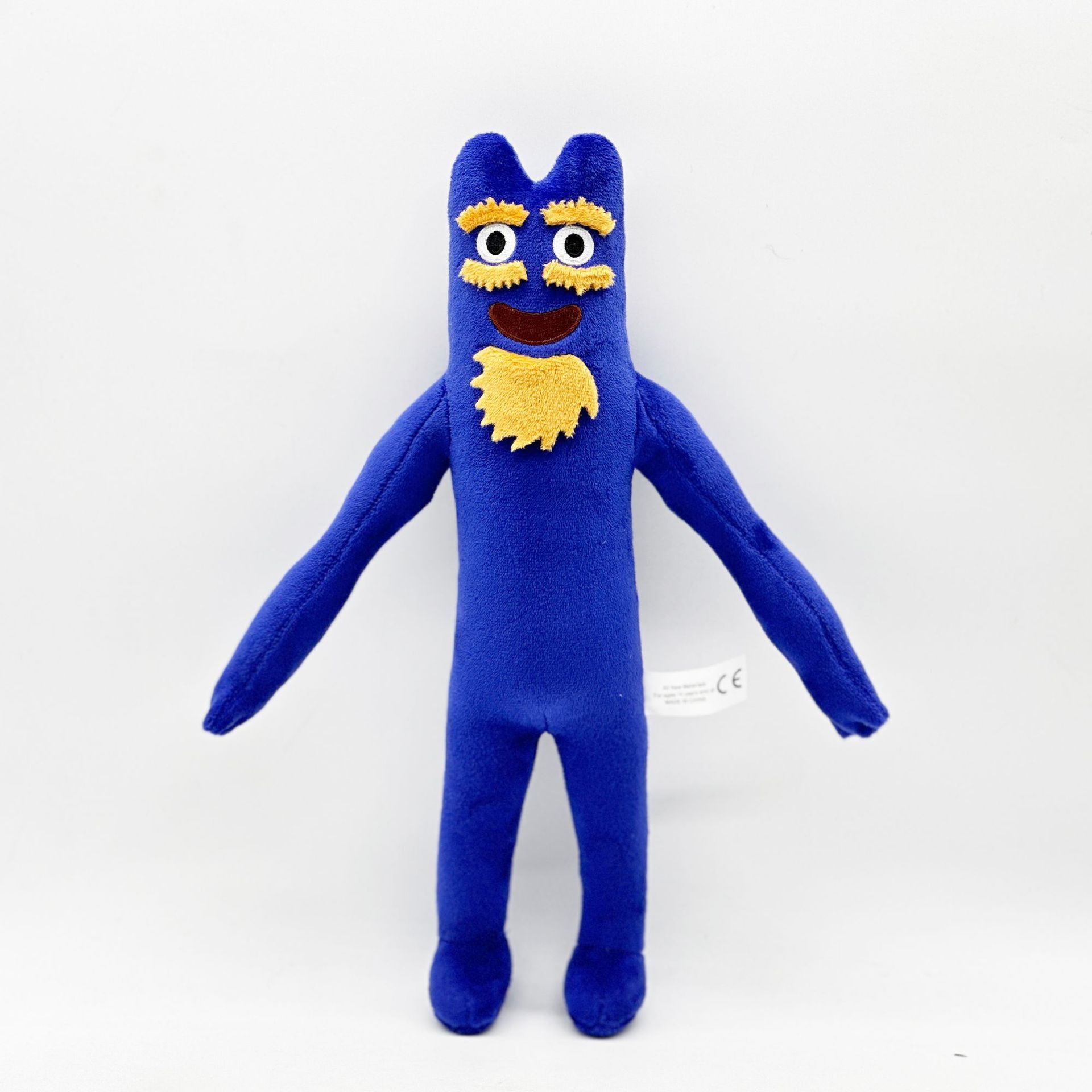 Adorable monstruo azul de peluche con barba y cejas amarillas. 34 cm de alto y 101 g de peso. Figura suave para niños. 17