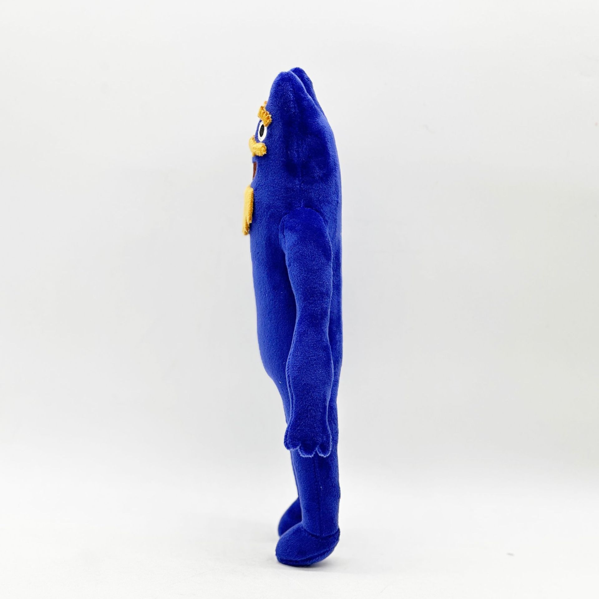 Adorable monstruo azul de peluche con barba y cejas amarillas. 34 cm de alto y 101 g de peso. Figura suave para niños. 18