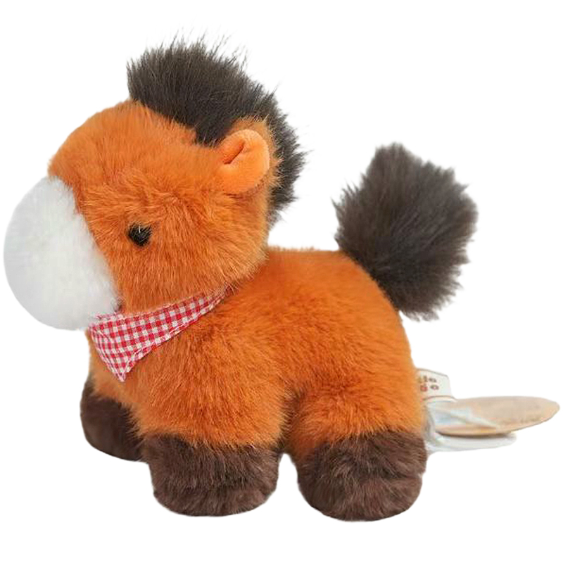 Adorable Forest Animal Plush Dolls Set on Log - Cute Stuffed Toys in a Sweet Fantasy Scene 10
