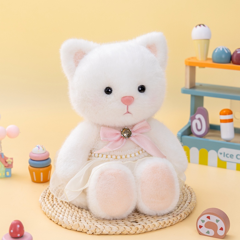 Adorable Cat and Bunny Plush Dolls Set - Cute and Soft Stuffed Animal Toys 9