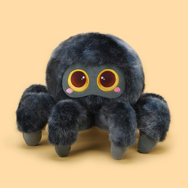 Cute Black Spider Plush Doll - Soft and Adorable Stuffed Spider Toy 1