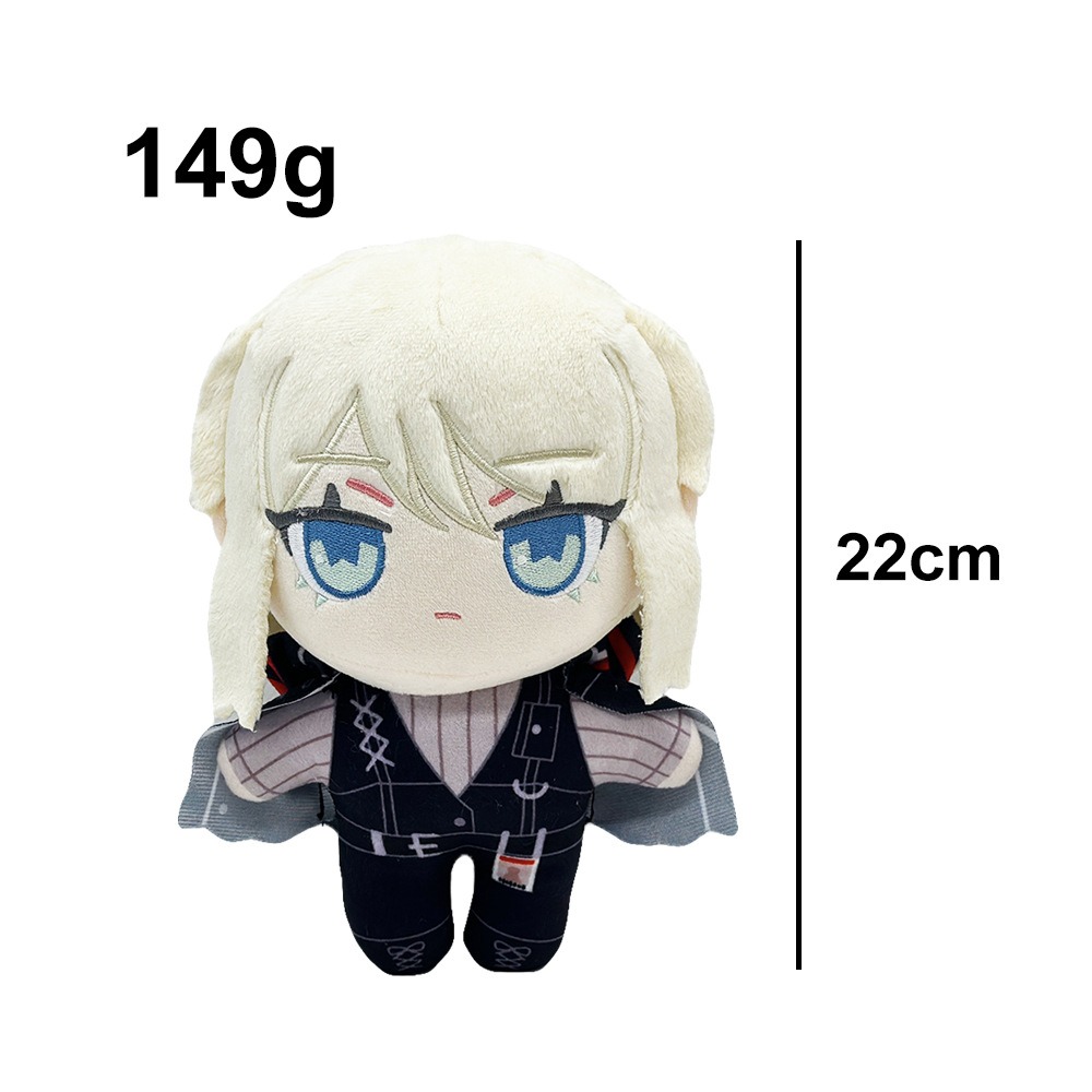 Limbus Company Anime Character Plush Doll - 22cm Cute Stuffed Toy with Blond Hair & Blue Eyes (149g) 15