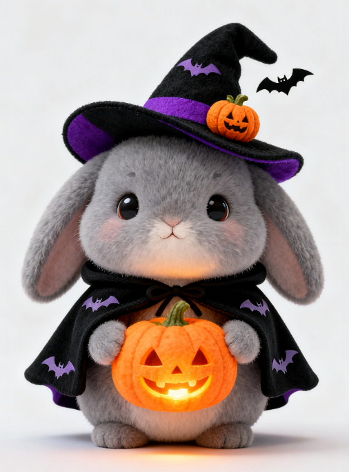 Halloween Pumpkin Rabbit Plush Toy - Soft Stuffed Animal for Holiday Decoration & Kids Gift 9