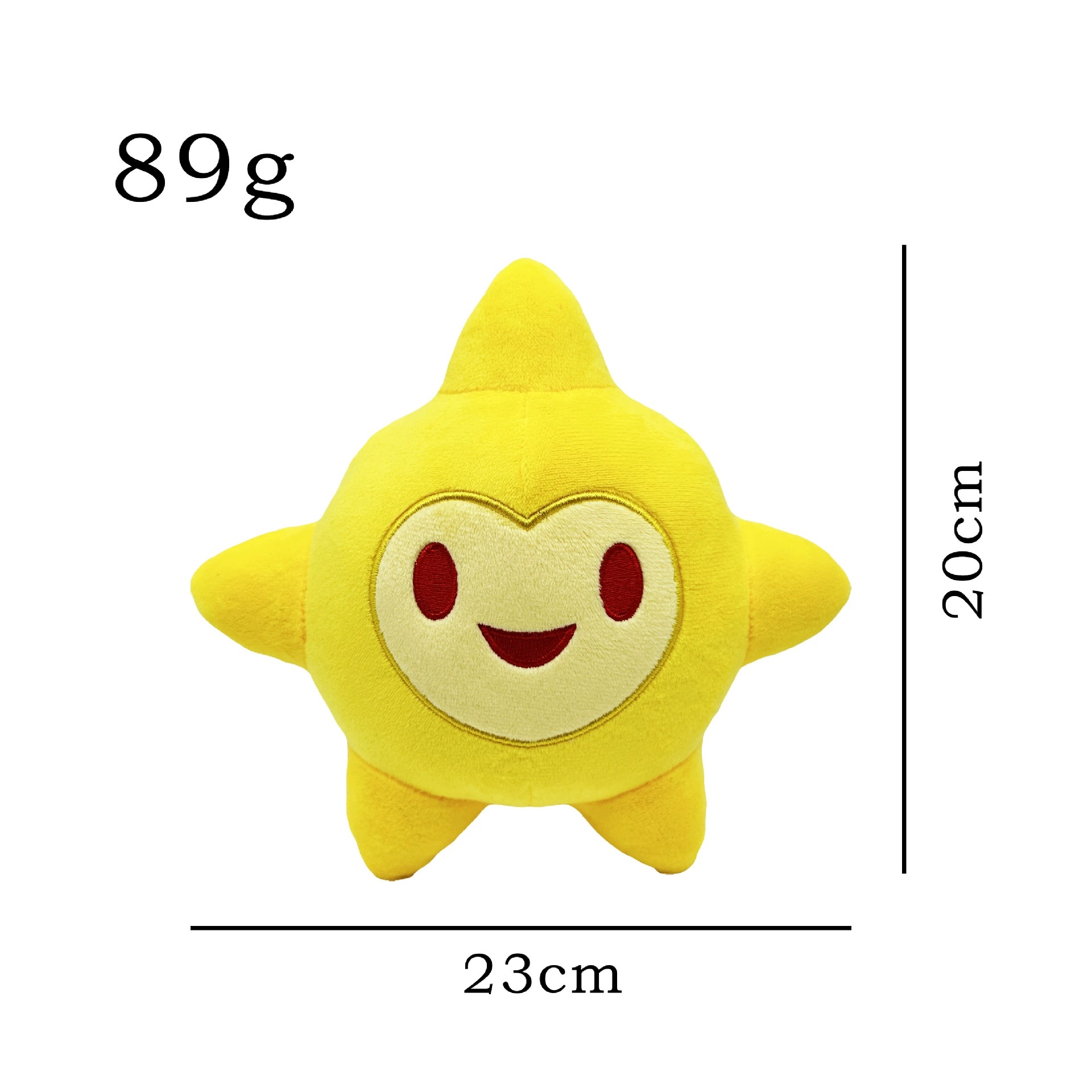 Adorable juguete de peluche en forma de estrella amarilla con una cara alegre, perfecto como un lindo compañero o artículo decorativo para niños. 16