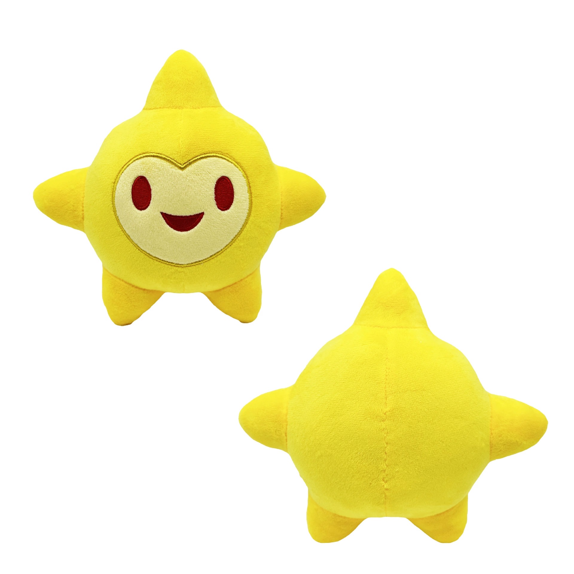 Adorable juguete de peluche en forma de estrella amarilla con una cara alegre, perfecto como un lindo compañero o artículo decorativo para niños. 17