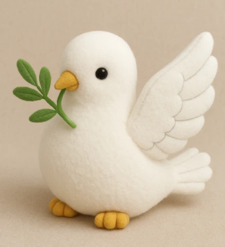 Peace Dove Plush Toy - Soft Stuffed Animal for Kids &amp; Decoration 1