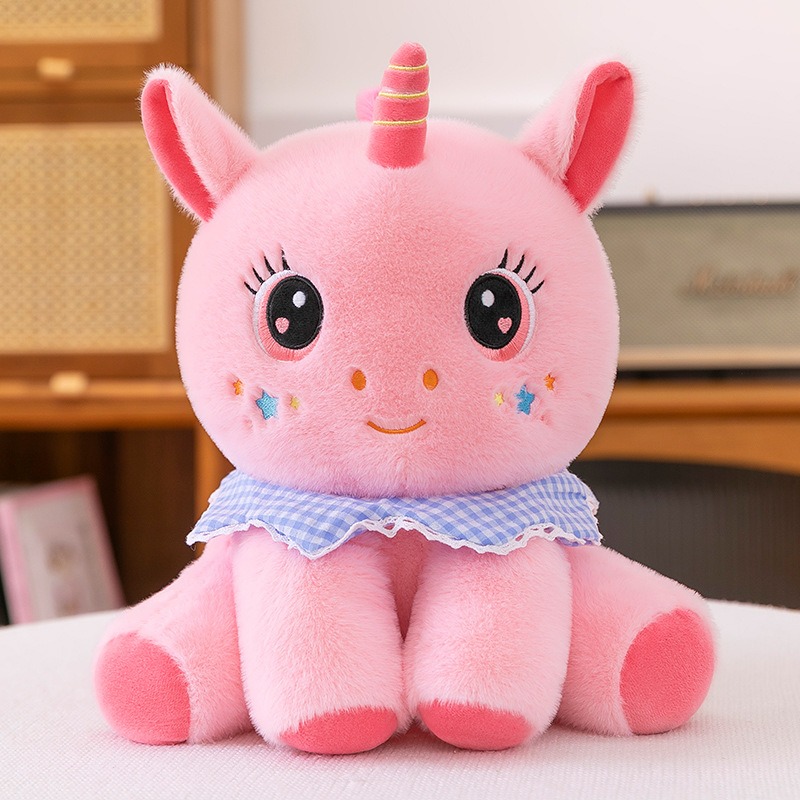 Wholesale Hot Selling Pink And White Soft Unicorn Toy Stuffed Animal Toys PP Cotton Unicorn Toy for Girls 14