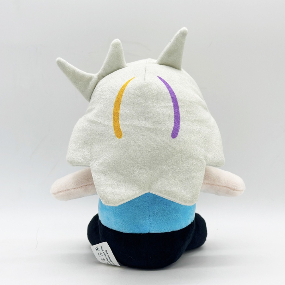 Cute Cartoon Character Plush Toy - 23cm Tall, 124g Soft Stuffed Doll with Unique Horned Head and Colorful Hair Accents 20