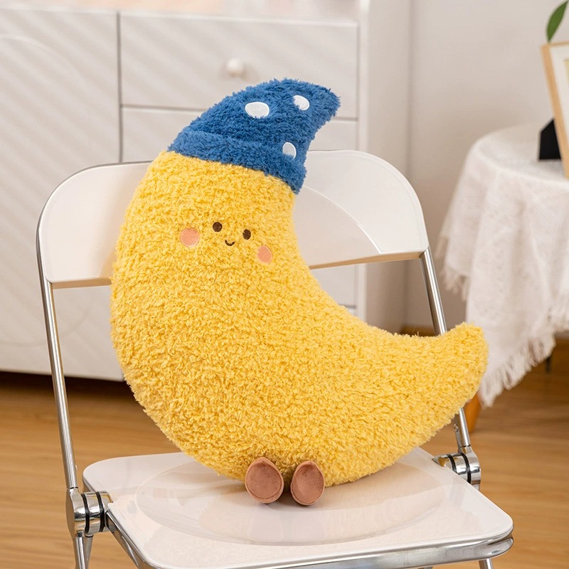 Cute Weather & Celestial Plush Pillow Set - Sun, Moon, Star, Cloud, Rainbow Stuffed Toys 13