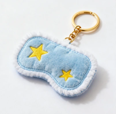 Брелок-подвеска в виде маски для глаз в форме звезды, синий плюшевый, мягкий и удобный, производства Китая | Yortoob 1