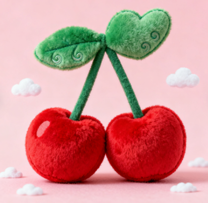 Cherry Plush Doll Pillow Creative Design Factory Customization, Soft, Comfortable and Warm Home Decoration 8