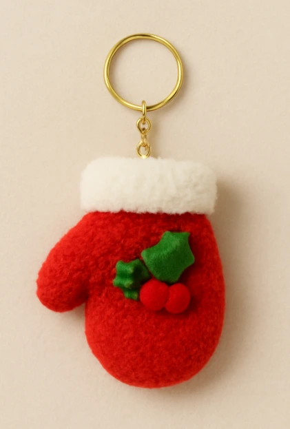 Christmas glove plush keychain, unique Christmas-shaped plush doll customization 1