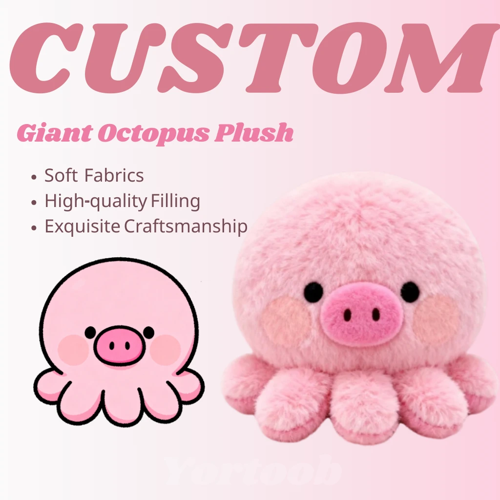 Customized Custom Kawaii Big Eyes Cat Giant Octopus Plush 150cm  Plush Toy Cotton Doll 1