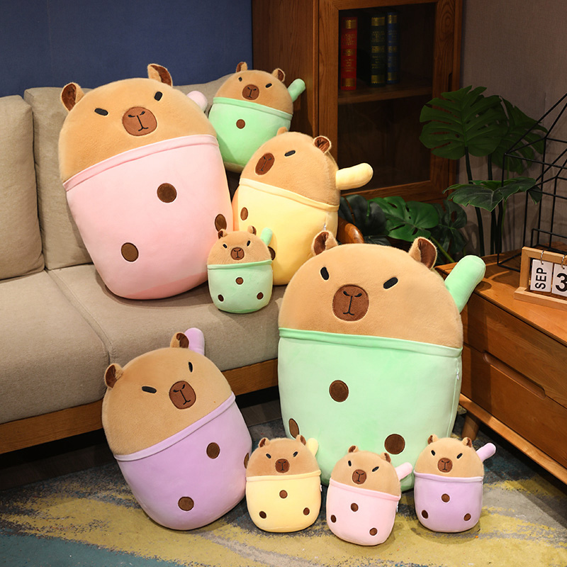 Boba Plush Toy Capibala Milk Tea Plush Doll Pillow Creative Design Cute, Soft, Comfortable, Available in Multiple Colors 12