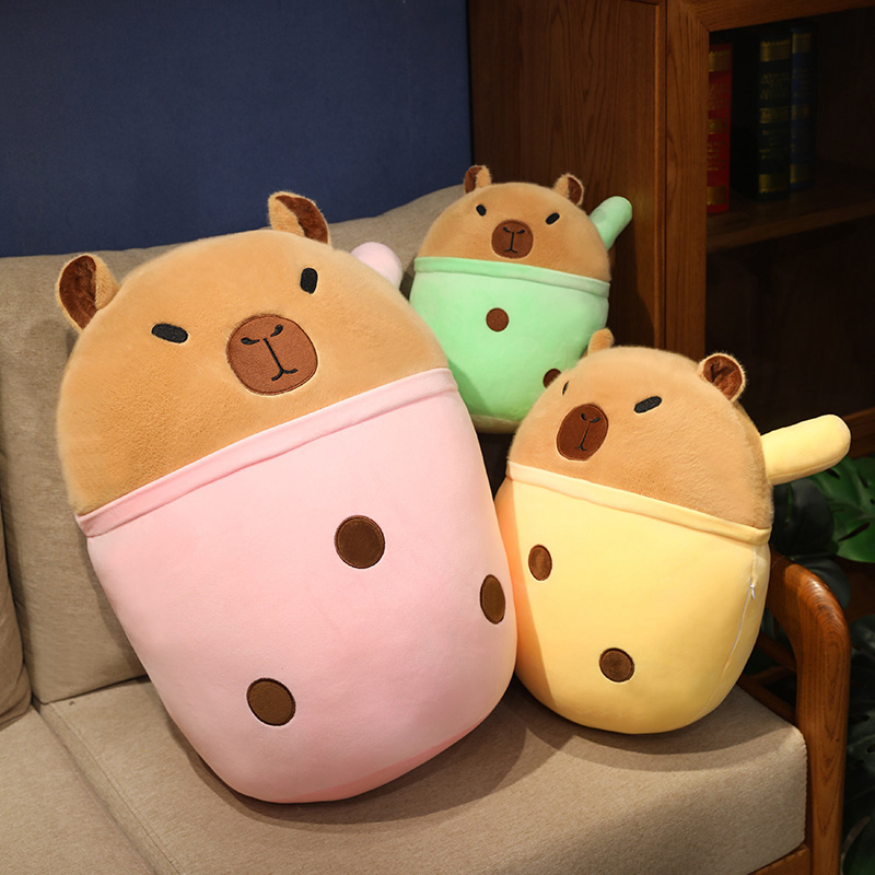Boba Plush Toy Capibala Milk Tea Plush Doll Pillow Creative Design Cute, Soft, Comfortable, Available in Multiple Colors 13