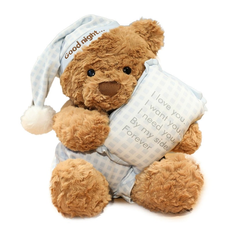 Goodnight Teddy Bear Plush Toys with I Love You Message - Adorable Stuffed Bears in Pajamas 17