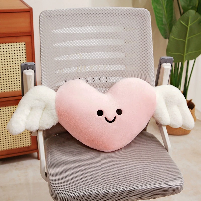 Cute Angel & Devil Heart - Shaped Plush Pillows with Wings 12