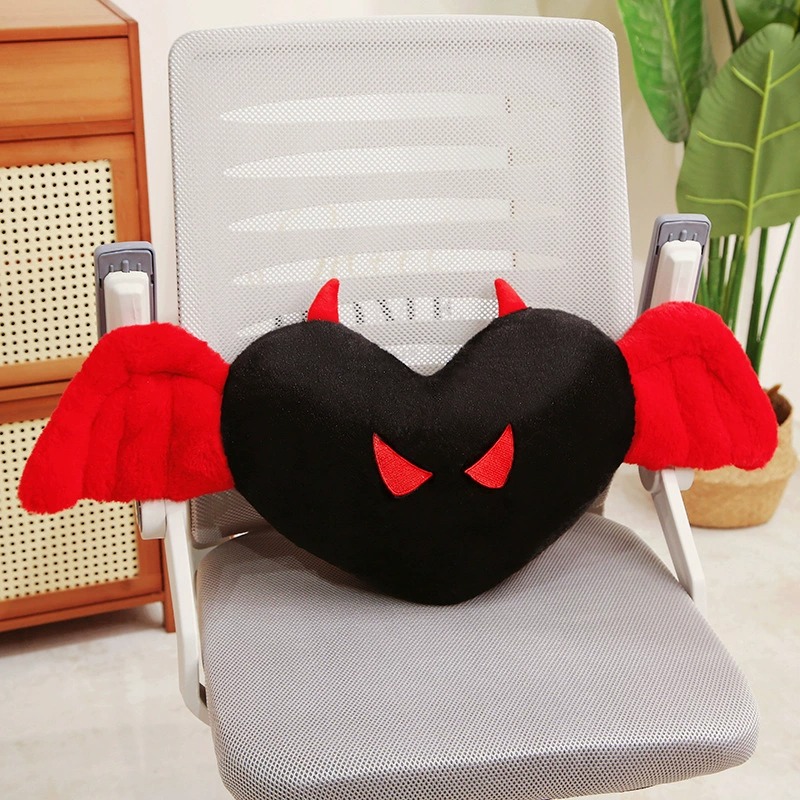 Cute Angel & Devil Heart - Shaped Plush Pillows with Wings 13