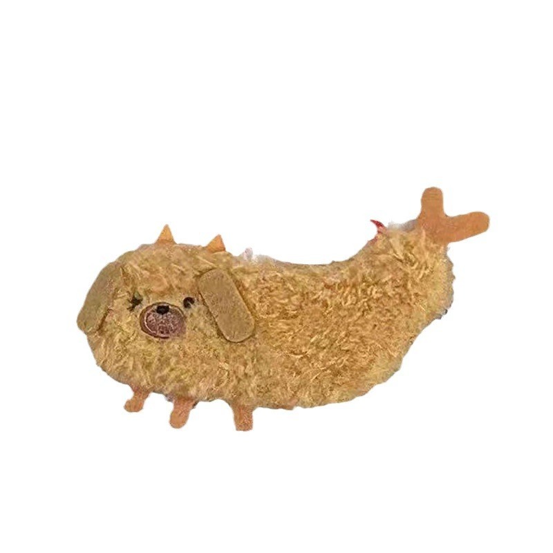 7cm Cute Dog-Shaped Fried Shrimp Plush Keychains - Adorable Mini Stuffed Toy Charms 18