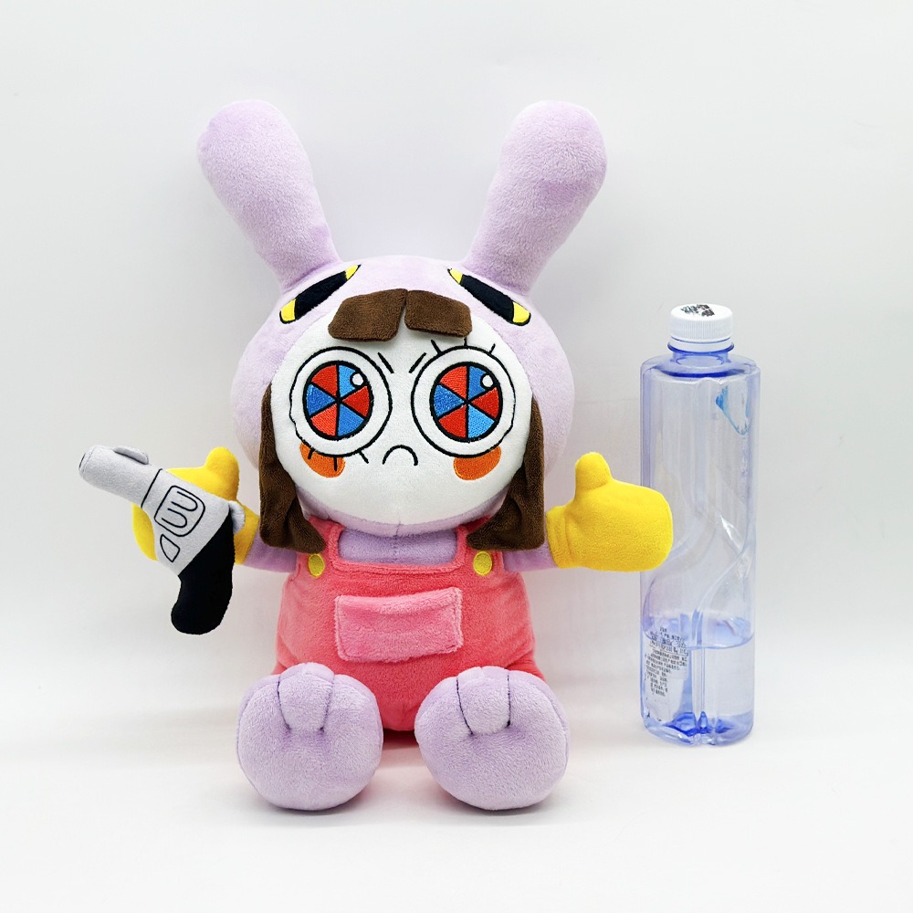 34cm Jax-Suit Pomni plush Stuffed Doll with Drill Prop Cute Cartoon Bunny Plush Toy 14
