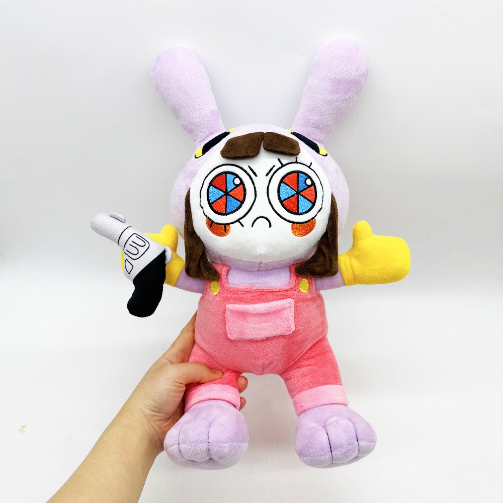 34cm Jax-Suit Pomni plush Stuffed Doll with Drill Prop Cute Cartoon Bunny Plush Toy 15