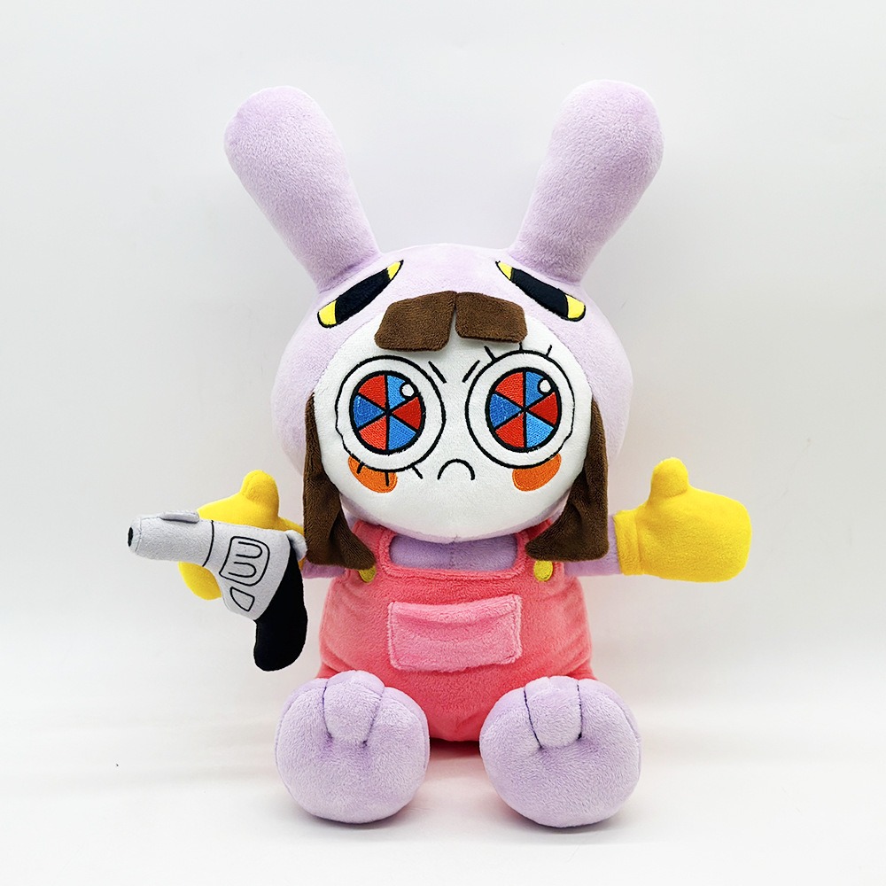 34cm Jax-Suit Pomni plush Stuffed Doll with Drill Prop Cute Cartoon Bunny Plush Toy 18