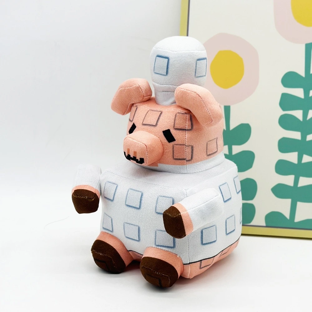 24cm Eco-Friendly Minecraft Pig Plush Toy - Sustainable Stuffed Animal 1