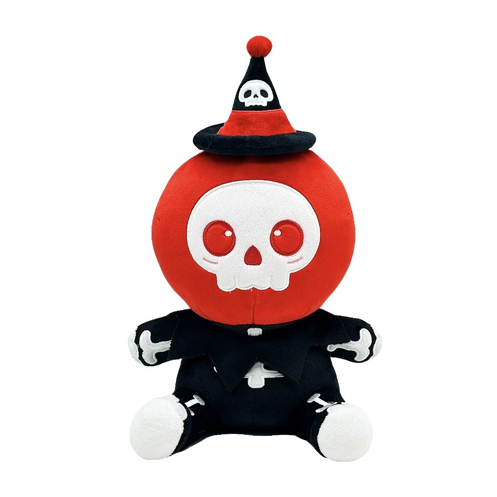 Halloween Skull Plush Toy - 33cm Cute Spooky Skeleton Stuffed Doll 21