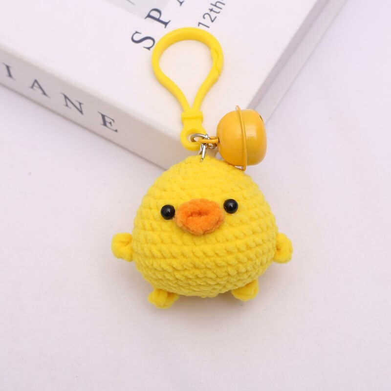New Creative 5cm Crochet Plushies  Handmade Crafts Kawaii Duck Keychains DIY Handmade Woven Keychain From China Factory 12
