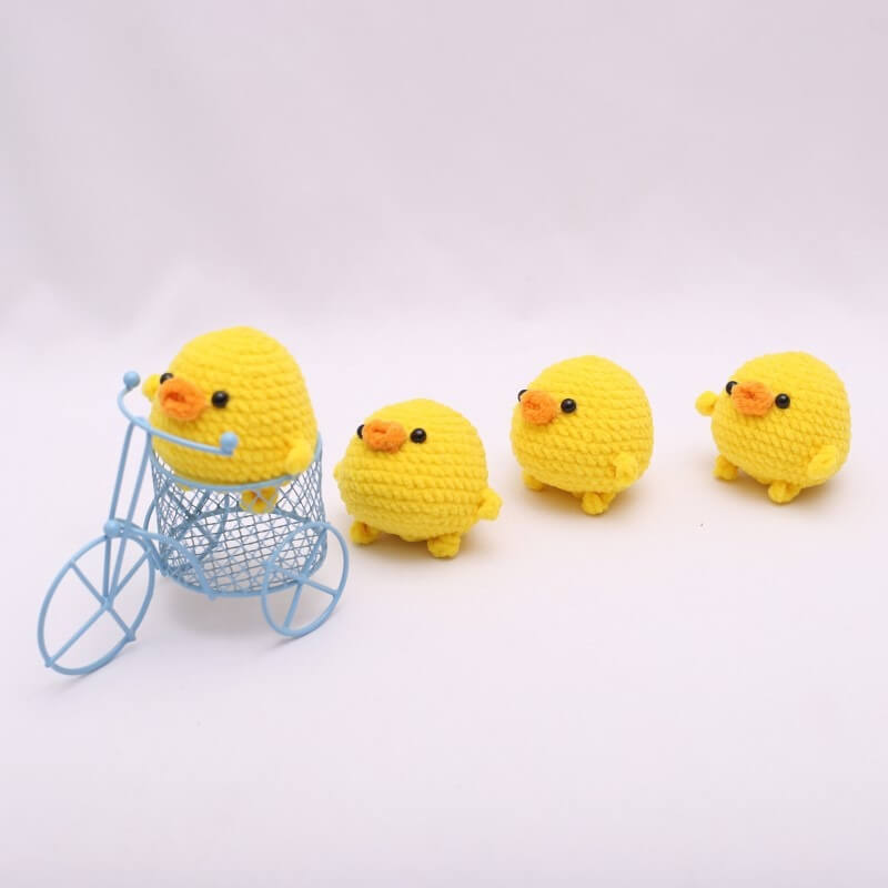 New Creative 5cm Crochet Plushies  Handmade Crafts Kawaii Duck Keychains DIY Handmade Woven Keychain From China Factory 13