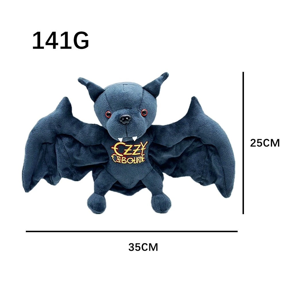 Ozzy Osbourne Bat Plush Toy – 35cm Rock Music Memorabilia Stuffed Animal with Wings and Fangs 18
