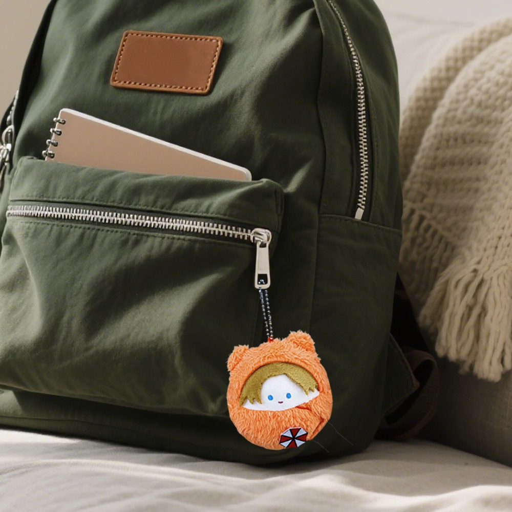 10cm  Biohazard Resident Evil Leon S Kennedy Kurumi Plush Keychain Orange Bear Style Doll Pendant Mini Stuffed Toy Charm 16