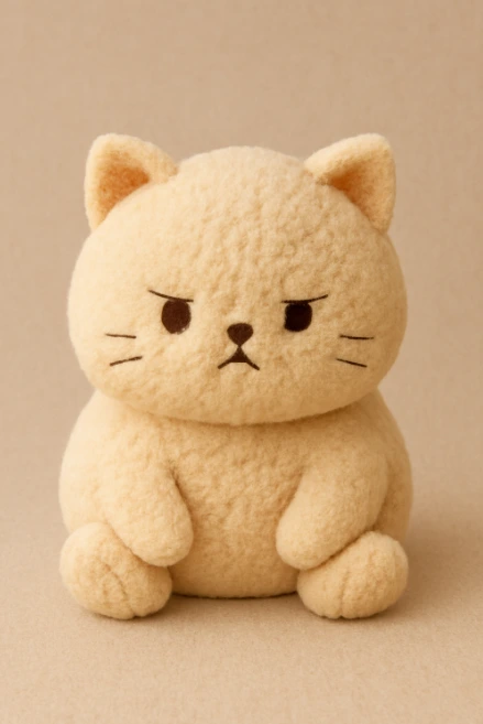 Puff Kitten Plush Toy Creative Design, Soft and Comfortable, Warm Companion 1