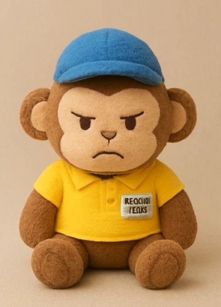 Working Little Monkey Plush Toy: A Hard-Luck Worker's Creative Design with a Cute and Adorable Look 1