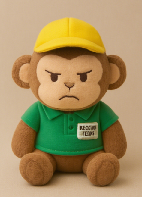 Working Little Monkey Plush Toy: A Hard-Luck Worker's Creative Design with a Cute and Adorable Look 11