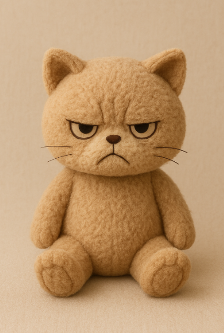 Мягкая игрушка «Хмурый котенок» — креативный дизайн, подарок для детей, модная коллекция. 9