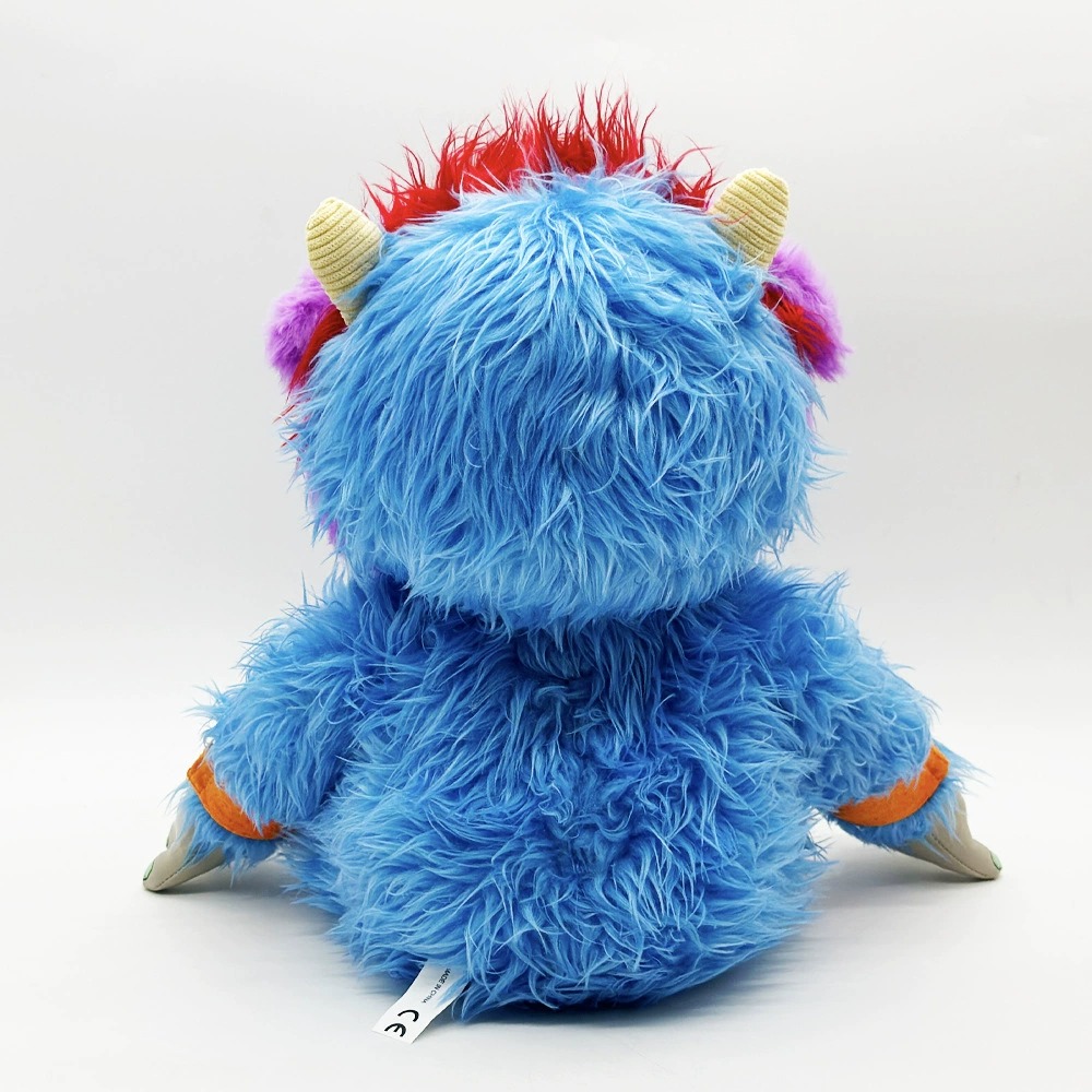 Whimsical Monster Plush Toy - 31cm Sitting Height, 427g Soft Stuffed Creature with Colorful Design & Chain Detail 15