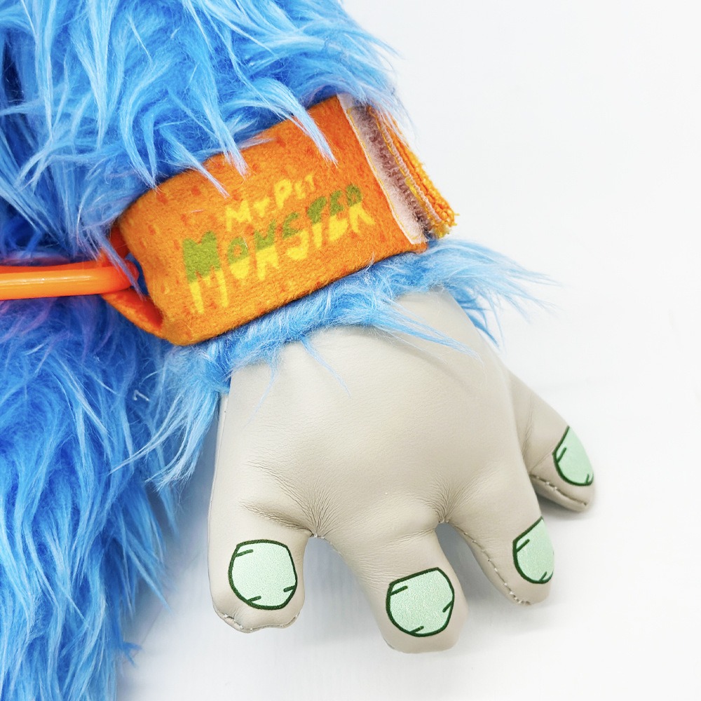 Whimsical Monster Plush Toy - 31cm Sitting Height, 427g Soft Stuffed Creature with Colorful Design & Chain Detail 20