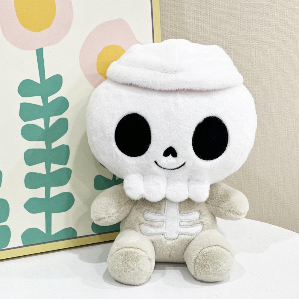 Cute Skull Plush Toy - 25cm Soft Stuffed Doll, 241g, Halloween & Gift Idea 22