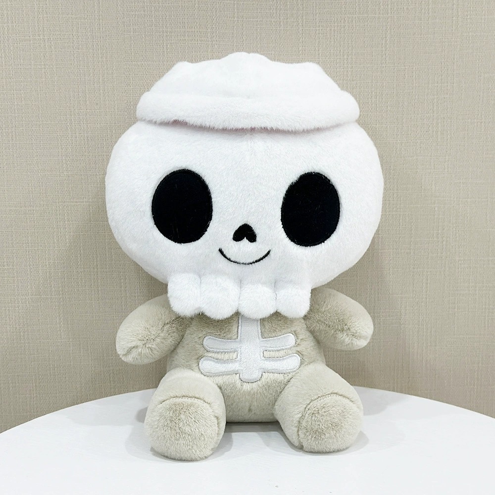 Cute Skull Plush Toy - 25cm Soft Stuffed Doll, 241g, Halloween & Gift Idea 15