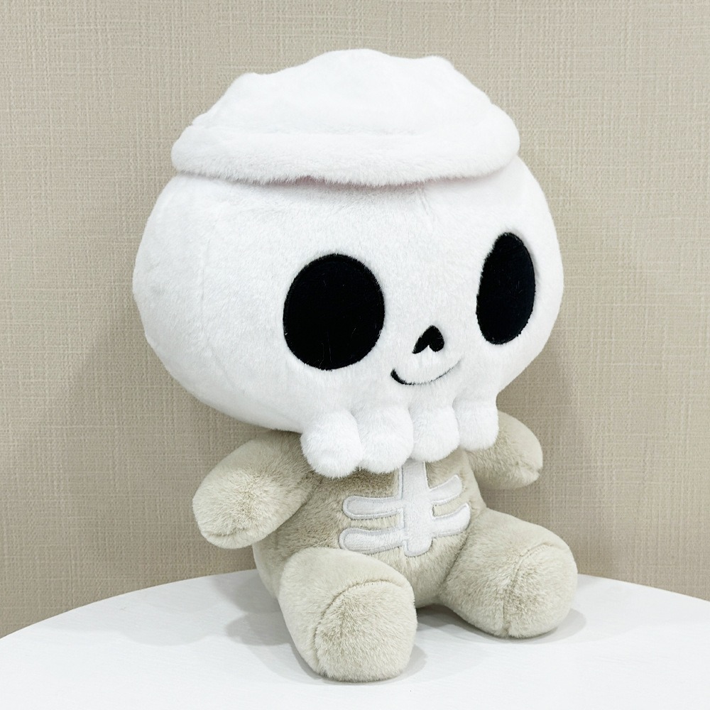 Cute Skull Plush Toy - 25cm Soft Stuffed Doll, 241g, Halloween & Gift Idea 19