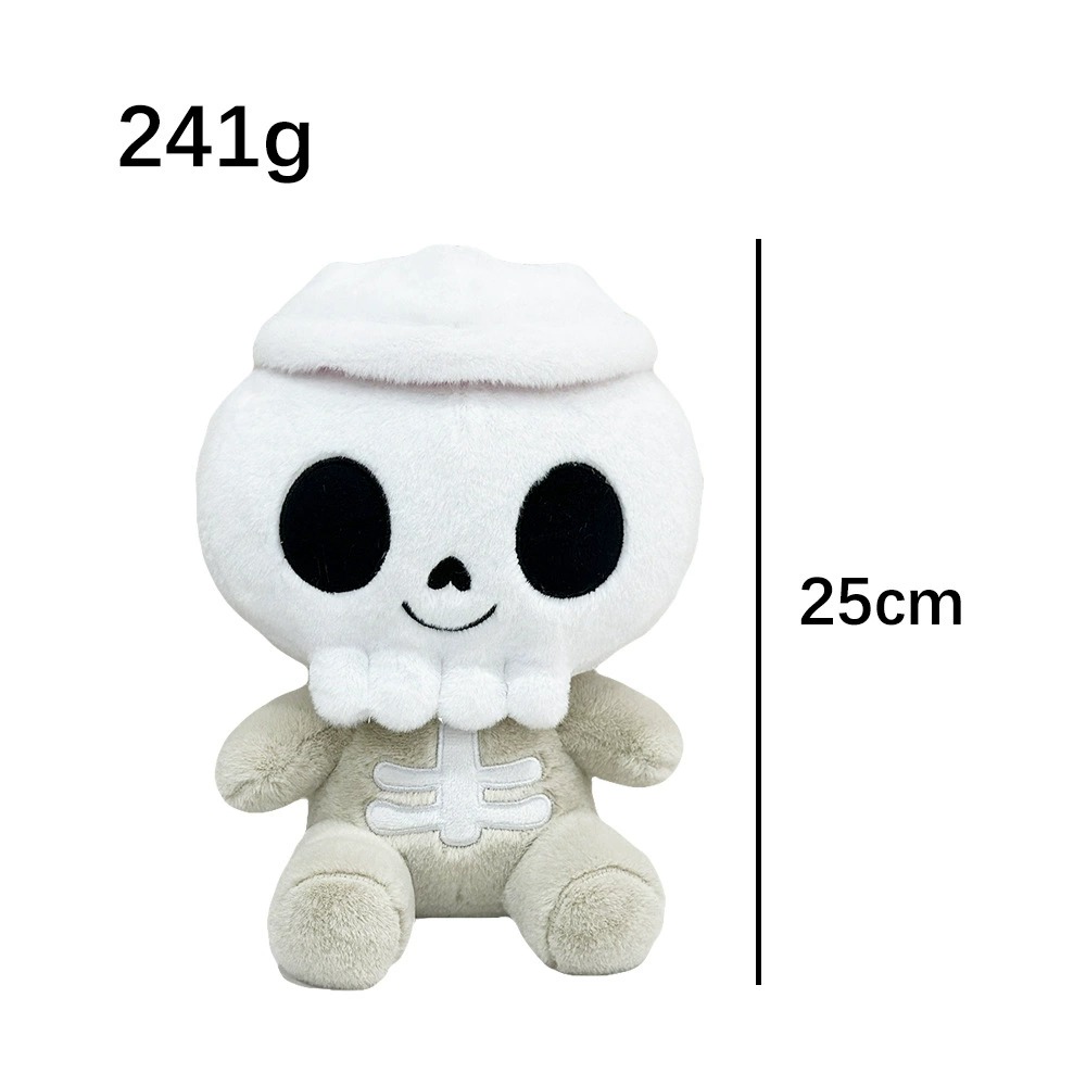 Cute Skull Plush Toy - 25cm Soft Stuffed Doll, 241g, Halloween & Gift Idea 11