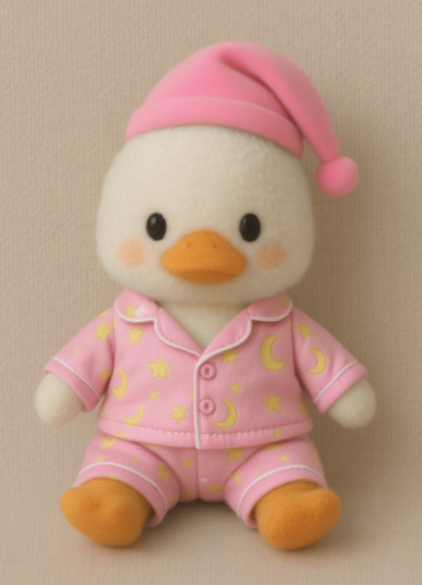 Diseño creativo de un pato de peluche en pijama con una forma linda, que sirve como un compañero reconfortante para los niños. 11